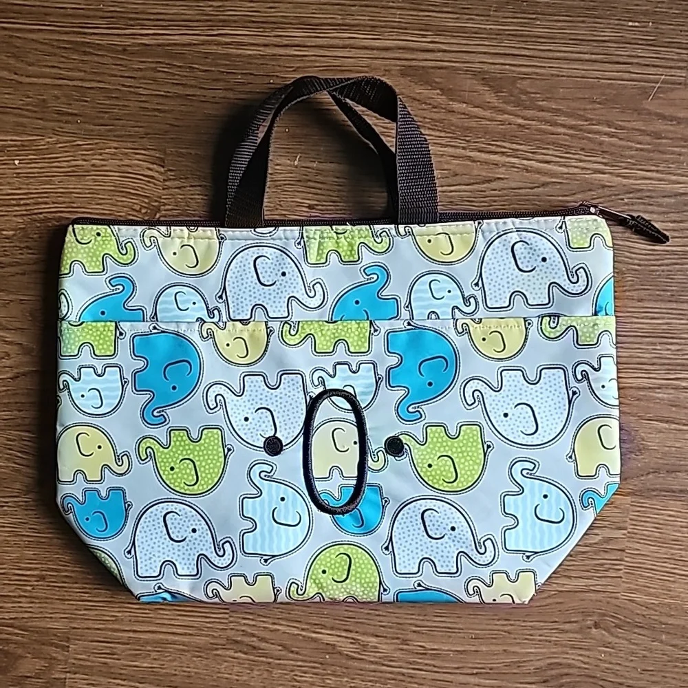 Thirty-One Insulated Lunch Bag Tote Cheeky Elephant Monogrammed 
